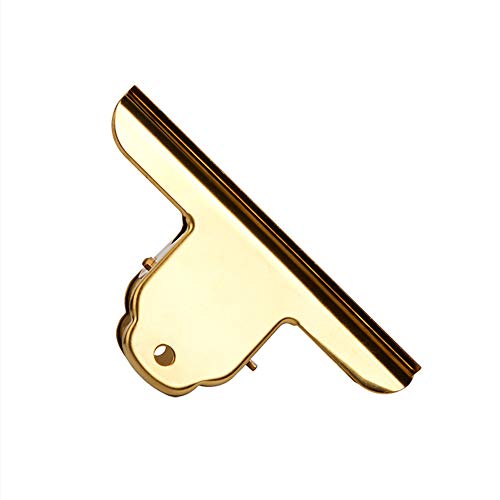 KXAOXGRC Binder Clip aus Edelstahl, 6er-Pack goldene Büroklammern aus Edelstahl im Bulldog-Stil, große Binderclips, Klemmhalter for Zeichenbretter, Gemälde, Bilder und Büro, 103 mm(Gold) von KXAOXGRC