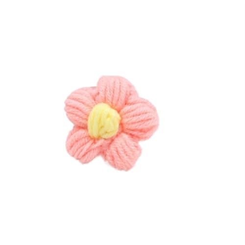 KXAOXGRC Gestrickte Simulation Blume, 10 Stücke Hand Stricken Blume Kopf Blütenblätter DIY Haar Clip Schmuck Zubehör Garn Häkeln Gewebte Künstliche Blumen Wohnkultur(J) von KXAOXGRC