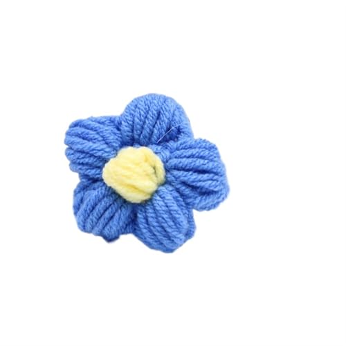 KXAOXGRC Gestrickte Simulation Blume, 10 Stücke Hand Stricken Blume Kopf Blütenblätter DIY Haar Clip Schmuck Zubehör Garn Häkeln Gewebte Künstliche Blumen Wohnkultur(K) von KXAOXGRC