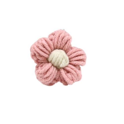 KXAOXGRC Gestrickte Simulation Blume, 10 Stücke Hand Stricken Blume Kopf Blütenblätter DIY Haar Clip Schmuck Zubehör Garn Häkeln Gewebte Künstliche Blumen Wohnkultur(M) von KXAOXGRC