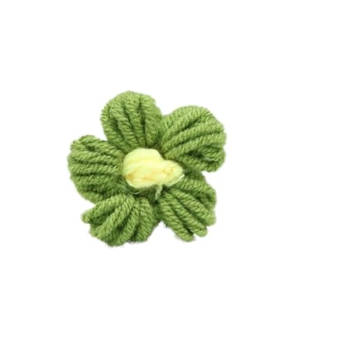 KXAOXGRC Gestrickte Simulation Blume, 10 Stücke Hand Stricken Blume Kopf Blütenblätter DIY Haar Clip Schmuck Zubehör Garn Häkeln Gewebte Künstliche Blumen Wohnkultur(N) von KXAOXGRC