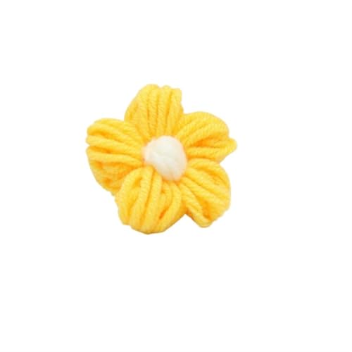 KXAOXGRC Gestrickte Simulation Blume, 10 Stücke Hand Stricken Blume Kopf Blütenblätter DIY Haar Clip Schmuck Zubehör Garn Häkeln Gewebte Künstliche Blumen Wohnkultur(O) von KXAOXGRC