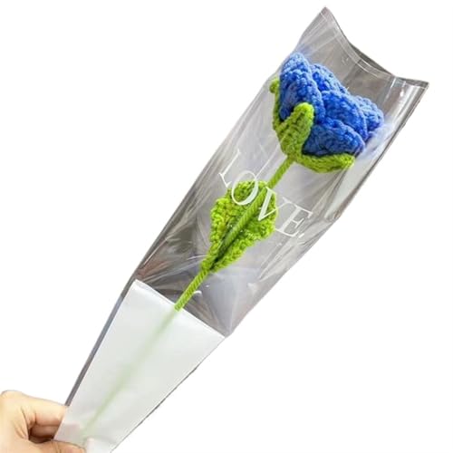 KXAOXGRC Gestrickte Simulation Blume, 1PCS Rose Gefälschte Blumen Kreative Künstliche Bouquet Hand-gewebt Häkeln Hause Tisch Dekorieren Hochzeit Zubehör(6) von KXAOXGRC