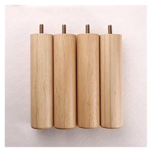 KXAOXGRC Möbelfüße aus Holz, 4 Stück Möbelbeine, M8 Schrankfüße mit Schrauben, Anti-Rutsch-Matten for Sofa, Bett, Tisch, Stuhl, Schrank, Nachttisch(16Cm/6.29In) von KXAOXGRC