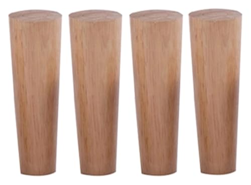 KXAOXGRC Möbelfüße aus Holz, Möbelbeine (4er-Set – konische Tischstützbeine, nordische Sofa-Ersatzbeine, gerader Kegel(Straight Cone,80Mm) von KXAOXGRC