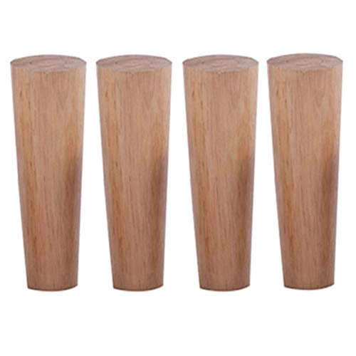 KXAOXGRC Möbelfüße aus Holz, Möbelbeine 4X, Ersatzstützbeine, 150 mm konisch, praktisch, geeignet for Sofas, Tische, Fernseher, schräger Kegel(Straight Cone,120Mm) von KXAOXGRC