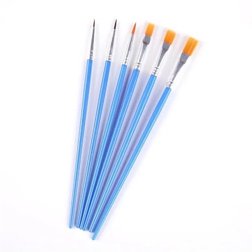 KXAOXGRC Nylonhaarpinsel Pinselset, 10 Teile/Satz Aquarell Gouache Malerei Stift Nylon Haar Set Zeichnung Kunst Liefert Malerei Pinsel(Blue) von KXAOXGRC