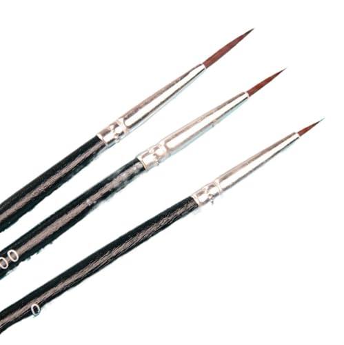 KXAOXGRC Nylonhaarpinsel Pinselset, 6 Teile/Satz Feine Hand Gemalt Dünne Haken Linie Stift Zeichnung Kunst Stift Kunst Liefert Nylon Haar Pinsel Malerei Stift Malerei Pinsel(Black 6pcs) von KXAOXGRC