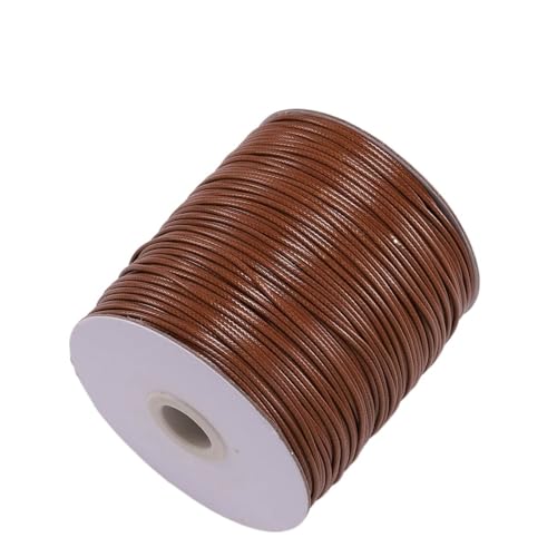 KXAOXGRC Synthetische Lederstreifen, 10 Meter/Los 0,5–2,5 mm Lederband, rund, Wachsseil, Schnur for die Herstellung von DIY-Halsketten und Armbändern, Schmuckzubehör(Brown,0.5mm) von KXAOXGRC