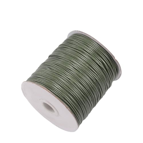 KXAOXGRC Synthetische Lederstreifen, 10 Meter/Los 0,5–2,5 mm Lederband, rund, Wachsseil, Schnur for die Herstellung von DIY-Halsketten und Armbändern, Schmuckzubehör(Green01,0.5mm) von KXAOXGRC