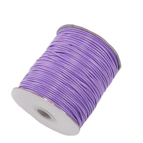 KXAOXGRC Synthetische Lederstreifen, 10 Meter/Los 0,5–2,5 mm Lederband, rund, Wachsseil, Schnur for die Herstellung von DIY-Halsketten und Armbändern, Schmuckzubehör(Light Purple,0.5mm) von KXAOXGRC