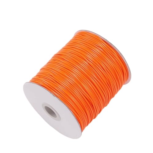 KXAOXGRC Synthetische Lederstreifen, 10 Meter/Los 0,5–2,5 mm Lederband, rund, Wachsseil, Schnur for die Herstellung von DIY-Halsketten und Armbändern, Schmuckzubehör(Orange,1.0mm) von KXAOXGRC