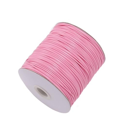 KXAOXGRC Synthetische Lederstreifen, 10 Meter/Los 0,5–2,5 mm Lederband, rund, Wachsseil, Schnur for die Herstellung von DIY-Halsketten und Armbändern, Schmuckzubehör(Pink,0.5mm) von KXAOXGRC