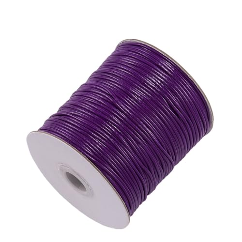 KXAOXGRC Synthetische Lederstreifen, 10 Meter/Los 0,5–2,5 mm Lederband, rund, Wachsseil, Schnur for die Herstellung von DIY-Halsketten und Armbändern, Schmuckzubehör(Purple,0.8mm) von KXAOXGRC