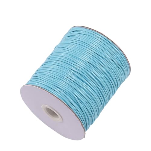 KXAOXGRC Synthetische Lederstreifen, 10 Meter/Los 0,5–2,5 mm Lederband, rund, Wachsseil, Schnur for die Herstellung von DIY-Halsketten und Armbändern, Schmuckzubehör(Sky Blue,0.8mm) von KXAOXGRC