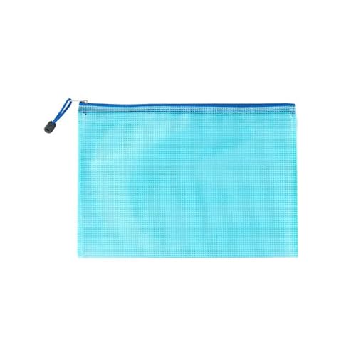 Netzkettenpaket. A3/A4/A5 Mesh-Reißverschlusstasche Dokumententasche Wasserdichte Aktenordner mit Reißverschluss Schulbürobedarf Federmäppchen 1 PC Kosmetik-Make-up-Taschen Mesh-Dokumententasche 3P(Bl von KXAOXGRC