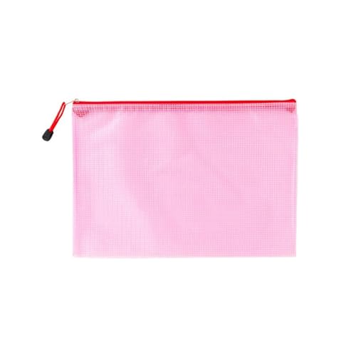 Netzkettenpaket. A3/A4/A5 Mesh-Reißverschlusstasche Dokumententasche Wasserdichte Aktenordner mit Reißverschluss Schulbürobedarf Federmäppchen 1 PC Kosmetik-Make-up-Taschen Mesh-Dokumententasche 3P(Re von KXAOXGRC