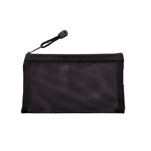 Netzkettenpaket. Lässige Reise-Kosmetiktasche, einfache Reißverschlusstasche, große Kapazität, Schreibwarentasche, tragbare Make-up-Transparenttasche, Organizer, Kulturbeutel, Mesh-Dokumententasche(Bl von KXAOXGRC