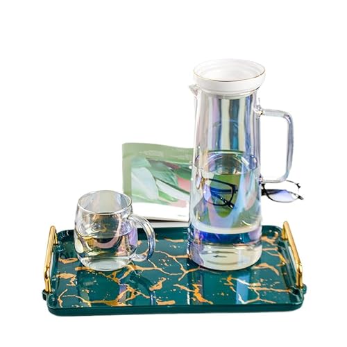 KXBGRUBXK Vergoldetes Eisen, Lange quadratische Platte, fünfteiliges Set, nordischer Wind, rechteckiges Tablett, Ornamente, Keramikfarbe, Küchenzubehör KXBGRUBXK Vergoldetes Eisen, Lange quadratische Platte, fünfteiliges Set, nordischer Wind, rechteckiges Tablett, Ornamente, Keramikfarbe, Küchenzubehör von KXBGRUBXK