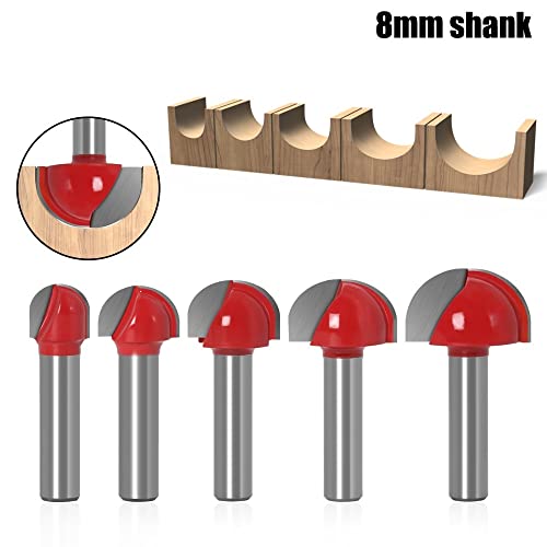 5 Stück Schaft Doppelkantenfräser for Holz Cove Box Bit Wolframcarbid Holzbearbeitung Schaftfräser Miiling Cutter von KXJSYL Tool