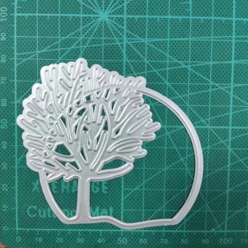 Kreis Hintergrund Baum Metall Stanzformen Dekoration Scrapbooking Stanzschablonen Album Prägung Handwerk von KXJSYL Tool