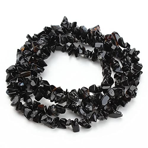 Heimdekoration, 5–8 mm, unregelmäßiger schwarzer Achat, perforierter Kies, DIY-Armband, Schmuckzubehör, 1 Stück halbfertige Perlen voller Textur Heimdekoration, 5–8 mm, unregelmäßiger schwarzer Achat, perforierter Kies, DIY-Armband, Schmuckzubehör, 1 Stück halbfertige Perlen voller Textur von KXQYIKYI