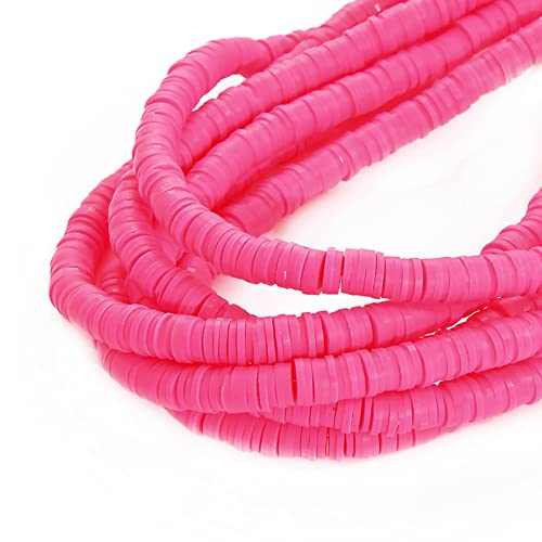 Heishi-Perlen, flach, rund, Polymer-Ton, lose Abstandshalter, handgefertigte Perlen für DIY-Schmuckherstellung, Armband, 350 Stück (Farbe: Stil 4, Größe: 6 mm) von KXQYIKYI