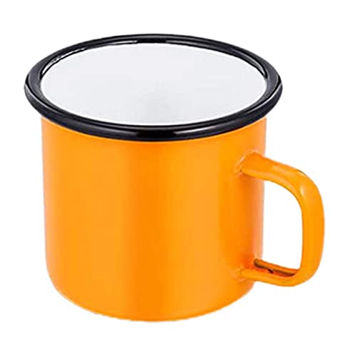 KXQYIKYI Wasserbecher Becher Emaille Tasse Kaffee Camping Tassen Tee Wasser Trinkdose Emaille Reisebecher (Farbe: Rojo) von KXQYIKYI