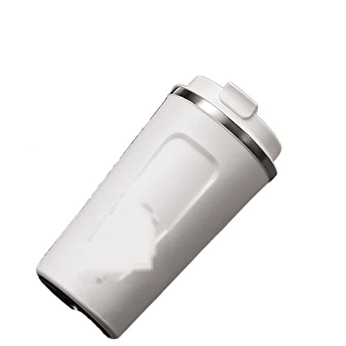 Wasserbecher aus Edelstahl, Kaffeebecher, Reise-Thermosbecher, Isolierflasche, Milch, Trinken, Kaffeetassen (Größe: 380 ml, Farbe: Grün) von KXQYIKYI