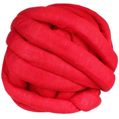 Arm Strickgarn 1 kg weiches Baumwoll -klobiges Garn für häkelnde dicke Deckengarn warm klobig dicke Wolle für Handknittler DIY -Sofa Kissen Kissen Haustier rot von KYEQATY