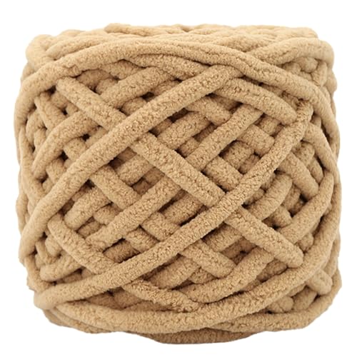 Deckengarn weiche dicke klobige Wolle für Häkel 100 g flauschig klobiges Garn für Hand stricken diy klobige Strickwolle für Pullover Hüte Decken Schals Khaki Home Office Accessoire von KYEQATY