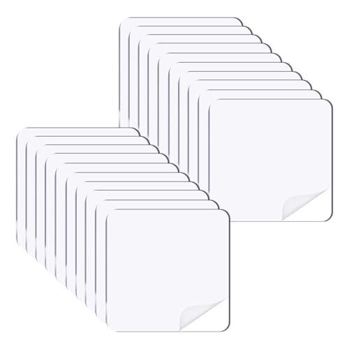 KYSUN 20 Stück Doppelseitiges Klebeband, Transparent Klebeband Pads, Waschbares Spurloses Klebeband, Nano Klebepads Transparent, Doppelseitige Klebepads Extra Stark für Teppich, Fliesen, Küche von KYSUN