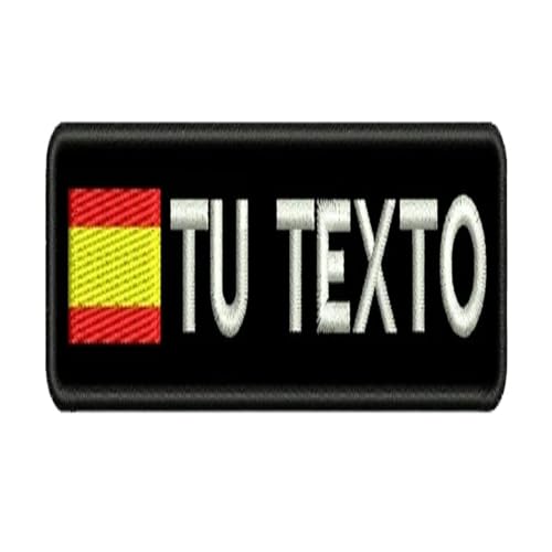 KZHPLXQ Individuell Gestickte Namensaufnäher, Personalisierter Namensaufnäher für Kleidung, Uniformen, Arbeitshemden, Hüte, Haken Auf Der Rückseite für Einfache Befestigung Spain,2.5X10CM von KZHPLXQ