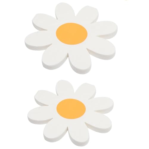 40Stück Servietten Gänseblümchen, Servietten Geburtstag Gänseblümchen Deko, Servietten Blumen Gänseblümchen Deko Geburtstag, Servietten Blumenform, Frühling Daisy Party Tischdeko Papierservietten von KZXCVS