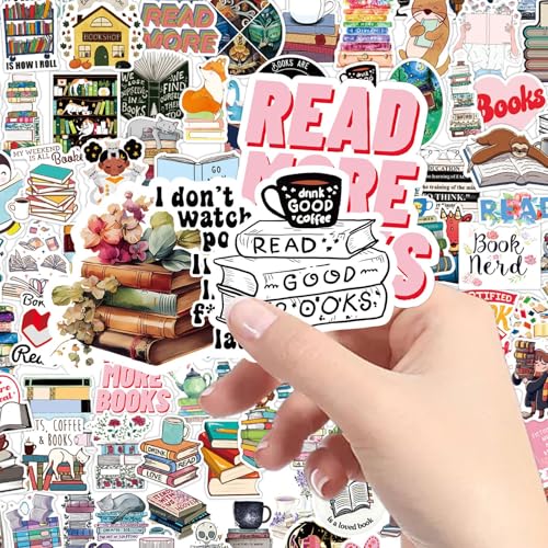 Kabwea 150 StüCk Buchaufkleber,Sticker, Sticker Aesthetic, Aufkleber, Sticker Set, Sticker Kinder, Scrapbook Stickers, Stickers, Aufkleber Kinder, Book Lovers von Kabwea