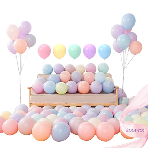 Kabwea 200 Pcs Party Balloons Bulk, Luftballons, Hochzeit, Luftballons Geburtstag, Luftballons Hochzeit, Ballons, Luftballons Bunt, Luftballon, Ballons Geburtstag von Kabwea