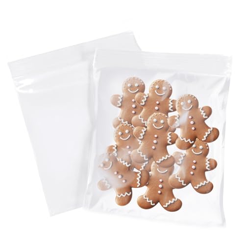 Kabwea 200 Stück Mini Plastik Zip Beutel Baggies, Zip Beutel Klein, Tütchen, Baggys, Tüten, Kleine Tüten, Kleine Plastiktüten, Plastiktüten Klein (4cm x 6cm) von Kabwea