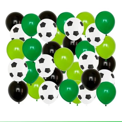 Kabwea 40 Pcs Latex Fußball Ballons, Fussball Deko Geburtstag für Kinder,Fussball Deko Geburtstag Kinder Fussball Geburtstag Deko Fussball Tortendeko Fußball Tortendeko Fußball Deko Geburtstag von Kabwea