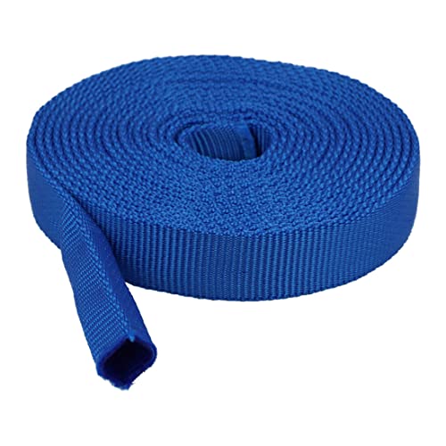 Kacperek - Gurtband Polypropylen - 50 Meter Länge - Stark für DIY Abschleppseile und Gepäckgurt - Gewebeband - Gurtbänder für Taschen, Rucksack Band, Gürtel - Breite 20mm - Blau von Kacperek