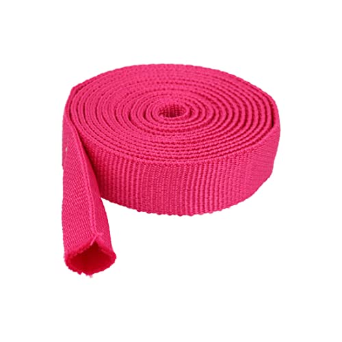 Kacperek - Gurtband Polypropylen - 50 Meter Länge - Stark für DIY Abschleppseile und Gepäckgurt - Gewebeband - Gurtbänder für Taschen, Rucksack Band, Gürtel - Breite 25mm - Rosa von Kacperek