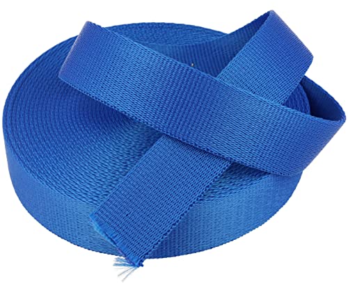 Kacperek - Gurtband Polypropylen - Glatt und 50m Lang - Stark für DIY Abschleppseile und Gepäckgurt - Gewebeband - Gurtbänder für Taschen, Rucksack Band, Gürtel - Breite 30mm - Blau von Kacperek