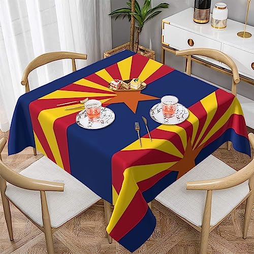 Tischdecke mit Arizona-Flagge, waschbar, für Küche und Esszimmer, wasserabweisende Mikrofaser-Tischdecke von KadUe