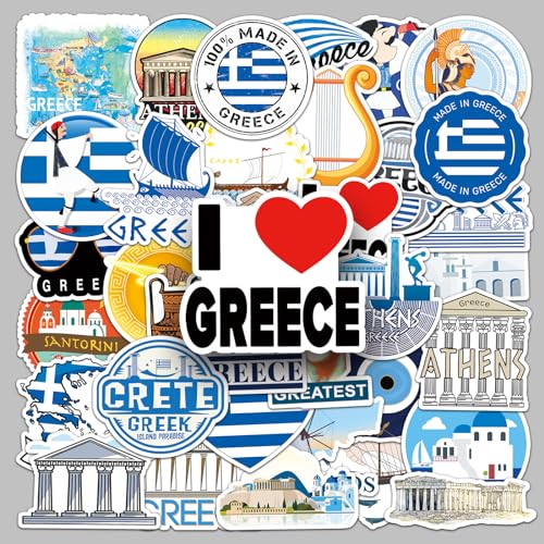 Griechenland Reise Aufkleber 50 pcs, Griechische Symbole Stickers von Kaderas