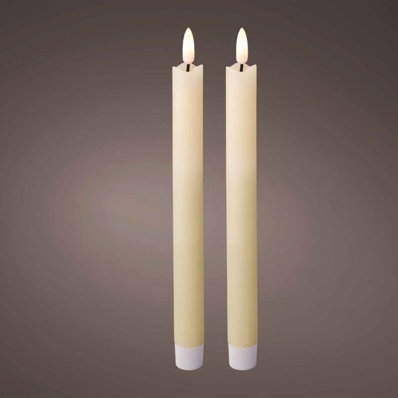 LED-Spitzkerze aus Wachs 24,5cm LED-Spitzkerze aus Wachs 24,5cm von Kaemingk