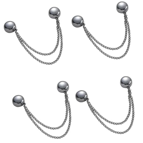 Multifunktionale Magnetische Kleidungsklammern, Magnetklammern, 4 Stück Magnetische Clips, Kleidungs-Cinch-Clips, Magnetische Schal-Clips, Bekleidungs Zubehör für Hemden (Dunkelgrau) von Kaezuy