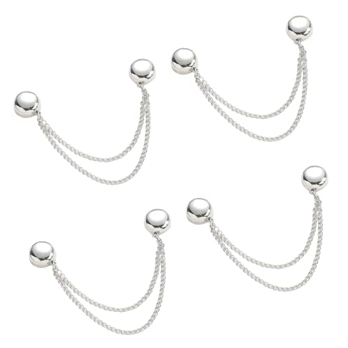 Multifunktionale Magnetische Kleidungsklammern, Magnetklammern, 4 Stück Magnetische Clips, Kleidungs-Cinch-Clips, Magnetische Schal-Clips, Bekleidungs Zubehör für Hemden (Silver) von Kaezuy