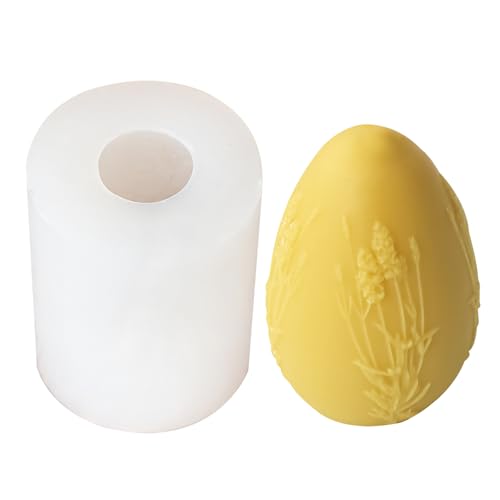 Ostereier Silikonformen Gießformen, 3D Ostern Blume Eier Seifenform Kerzenformen zum Gießen, Ostern Ei Backform, Kreative Silikonform für Gips, Sojawachs Kerzen, Handwerk (Gras) von Kaezuy