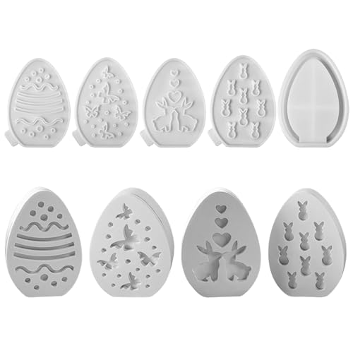 Silikonformen Gießformen Ostern, Silikonform Ostern Hase Silikon Gießform Osterei, Gipsformen zum Gießen, Epoxidharz Silikonformen Ostern für Seife Kerzen Ostergeschenke (5Pcs) von Kaezuy