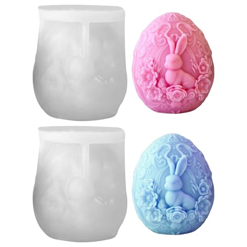 Silikonformen Gießformen Ostern, Silikonform Ostern Wichtel, Ostern Kerzenformen zum Gießen Zwerg Gießformen, Silikon Ostern Wichtel Giessformen für DIY Frühlingsdeko, Ostern Geschenk (Pack F) von Kaezuy