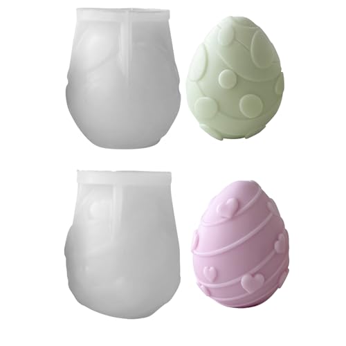 Silikonformen Gießformen Ostern Eier, Silikonform Ei Gießform Silikon Gießformen Osterei Hase Frühling, Oster Silikonformen Eier DIY Kerzenformen Hase für Osterdeko Frühlings Dekoration (Set C) von Kaezuy